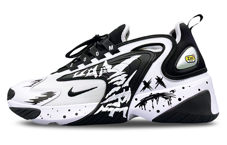 Nike Zoom 2K Slip-Resistant Low-Top Running Shoes Men's Black White