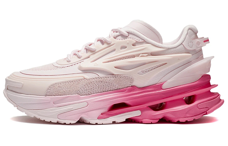 LiNing CF Xingshan Version 2 Anti Slip And Wear Resistant Lightweight Low Top Casual Shoes Women's Light Rose Pink