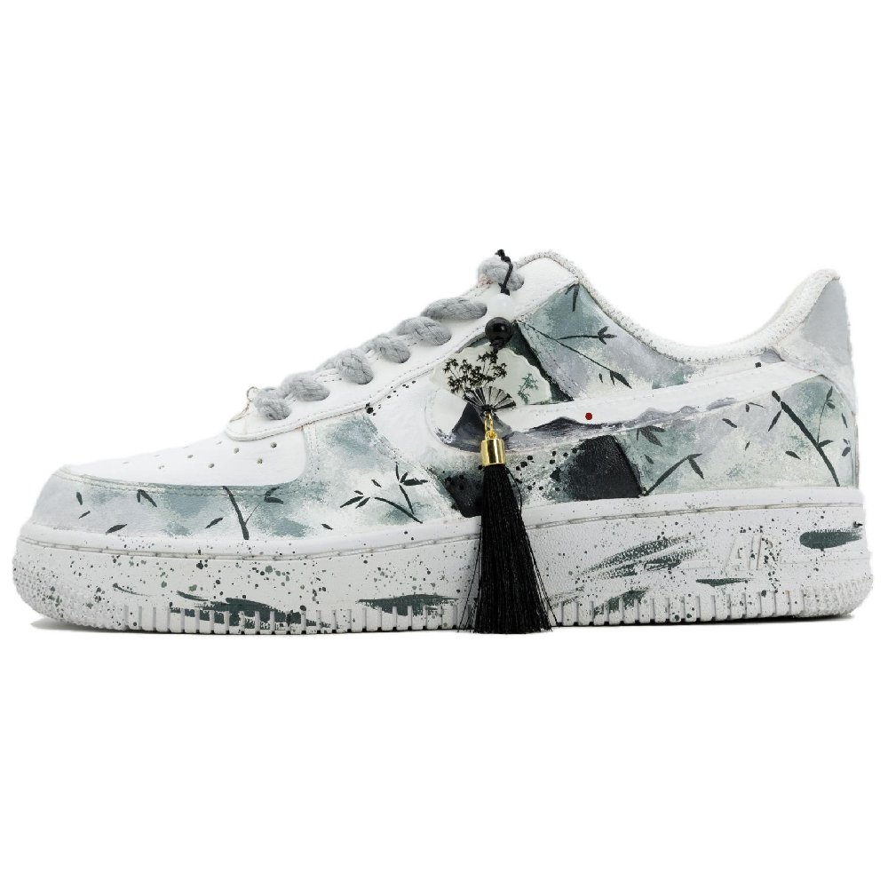 Nike Air Force 1 Bamboo Shadow Abrasion Resistant Low top Skateboard Shoes Women's White