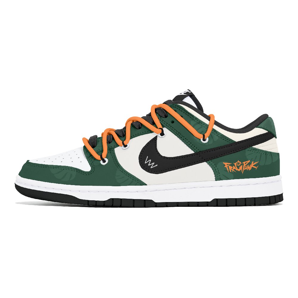 Nike Dunk Abrasion-Resistant Low-Top Skateboard Shoes Men's White Green