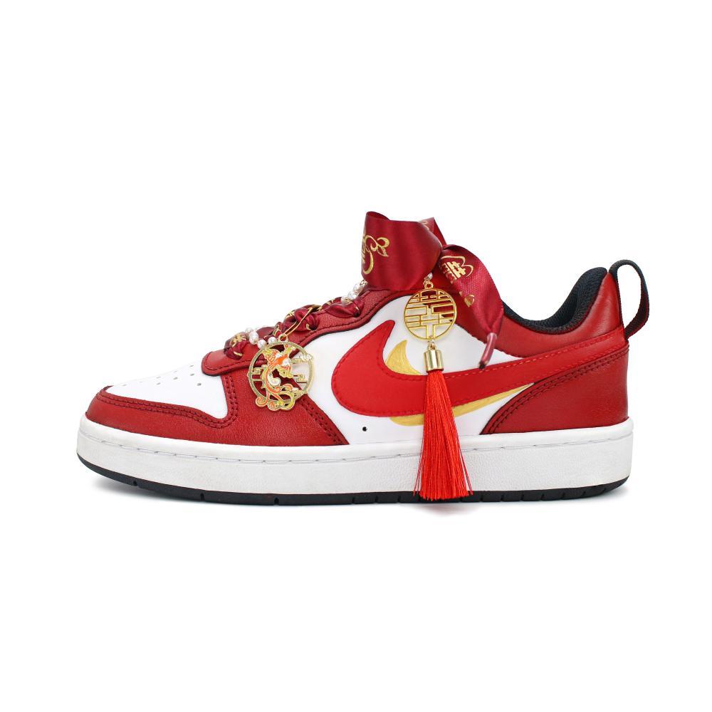 Nike Court Borough Slip Resistant, Abrasion Resistant, Lightweight Low Top Skateboard Shoes Women's Red