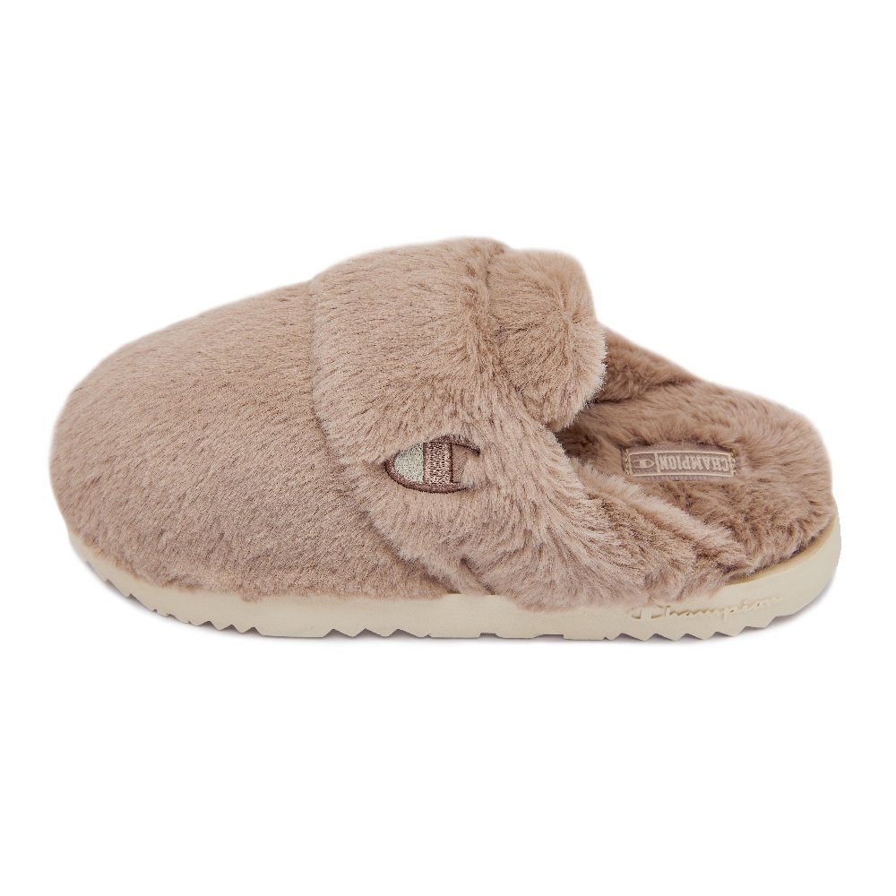 Champion Fuzzy Wrap-toe Slippers Women's Brown