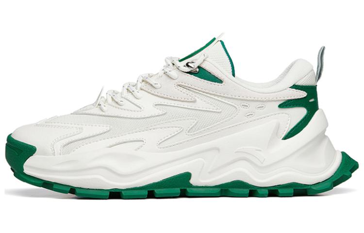 Anta Cushioning Anti-Slip And Wear-Resistant Low-Top Chunky Sneakers Men's White Green
