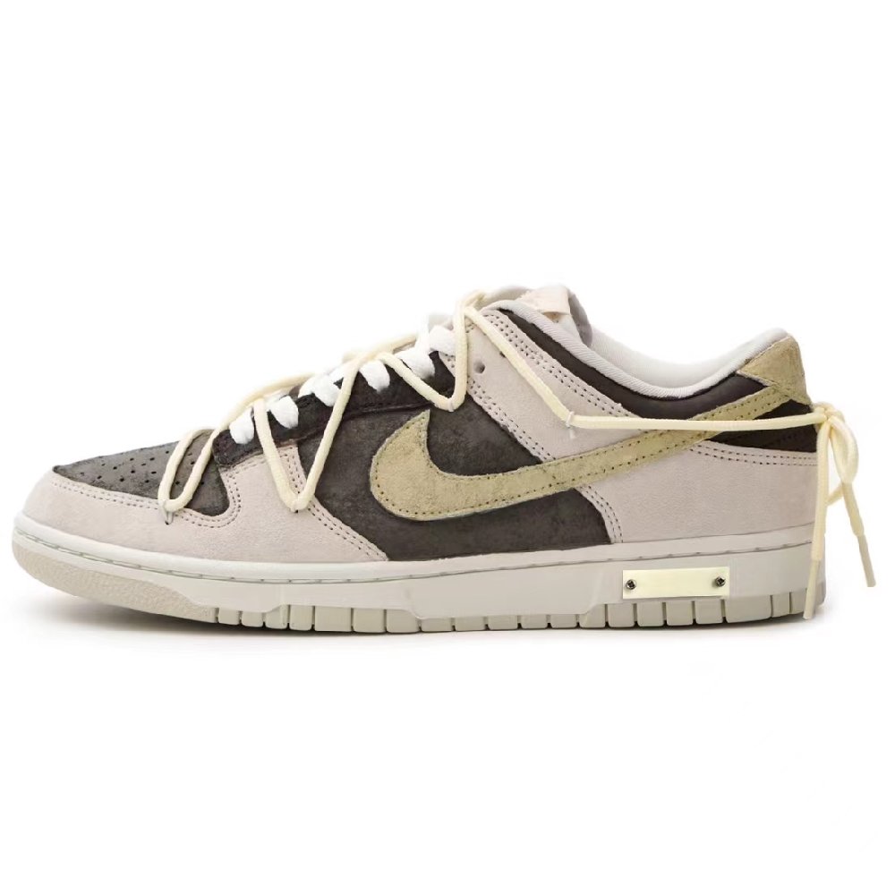 Nike Dunk Low Retro PRM Low-Top Skateboard Shoes Men's Mocha