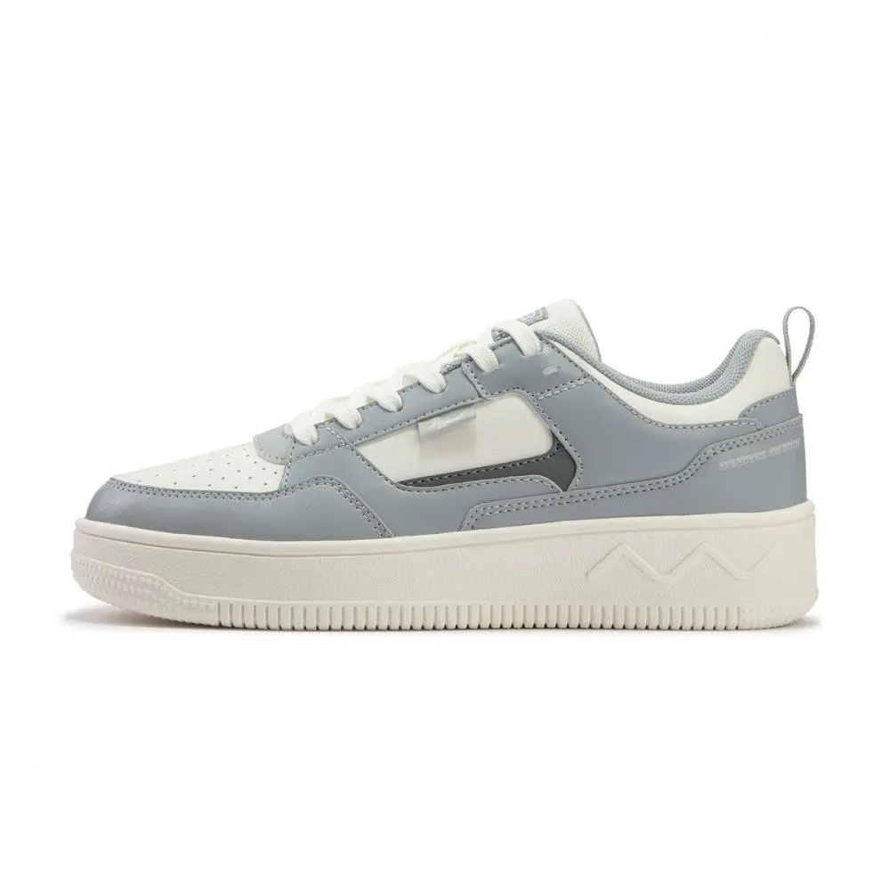 361° Anti-Slip Wear-Resistant Low-Top Skateboard Shoes Women's White Gray