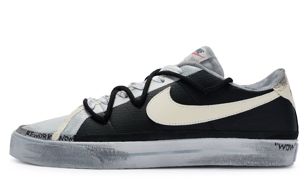 Nike Court Legacy Low-Top Skateboard Shoes Men's Black Gray