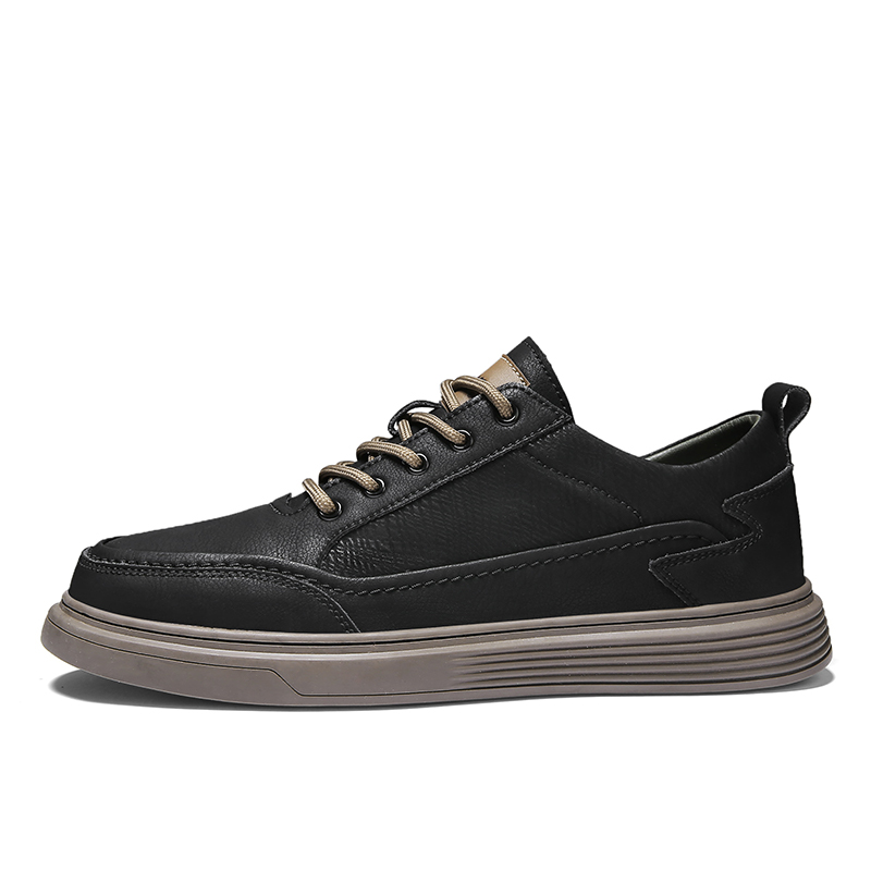 Jeep Skateboard Shoes Men Low Top Solid Color