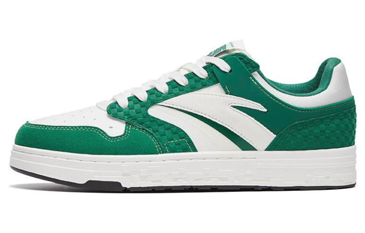 Anta Slip Resistant, Abrasion Resistant, Lightweight Low Top Skateboard Shoes Men's Green White