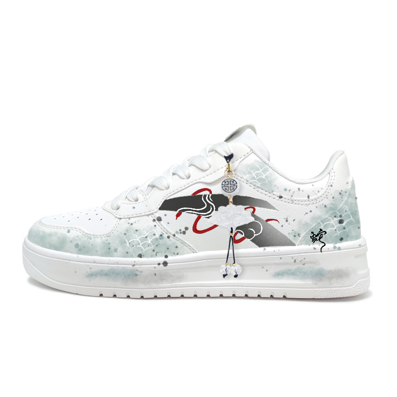 Anta Relaxed Wear resistant And Lightweight Low Top Skateboard Shoes Unisex Jasper White
