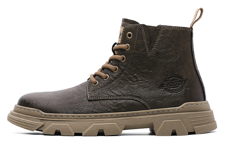 Dickies Slip-Resistant Crew Work Boots High-Top Men's Camel