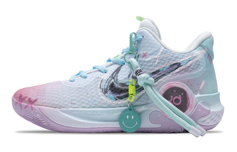 Nike KD Trey 5 IX Cushioned Wear-Resistant Impact-Resistant Low-Top Vintage Basketball Shoes Unisex Blue Purple