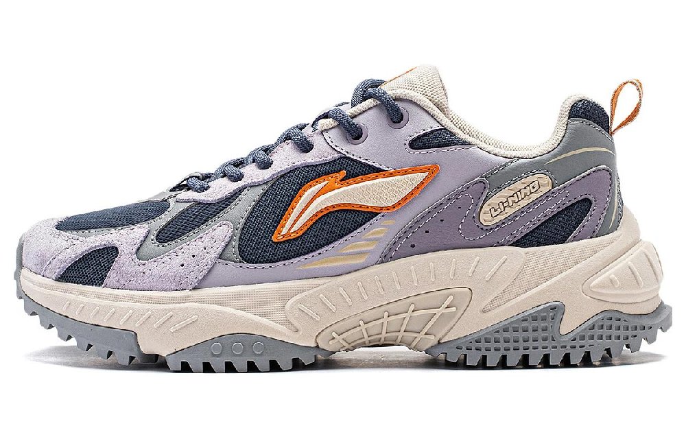 LiNing Venus 2.0 Abrasion Resistant Shock Absorbers Low Top Casual Shoes Women's Purple White