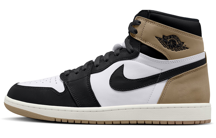 Jordan Air Jordan 1 Винтажные баскетбольные кроссовки High Top Коричнево-черные Женские