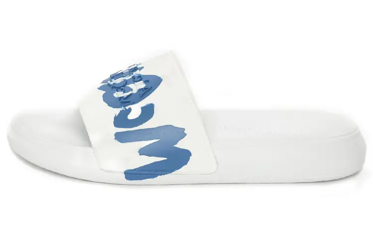 Alexander McQueen Graffiti Quiet Slide Slippers Men's White