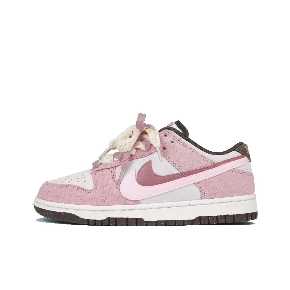 Nike Dunk Low-Top Skateboard Shoes Women's White Pink
