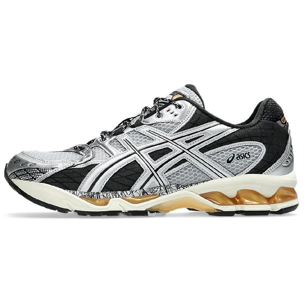 Asics GEL Nimbus 10.1 Abrasion Resistant Low Top Running Shoes Unisex Silver Black Brown