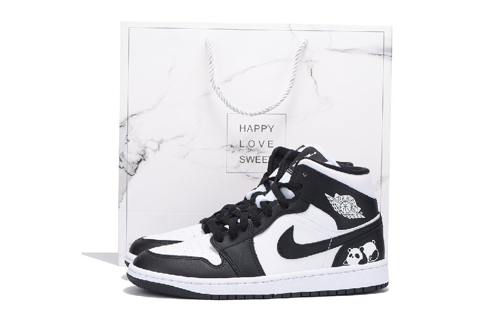 Jordan Air Jordan 1 Anti Slip Wear Resistant Low Top Vintage Basketball Shoes Women's Black