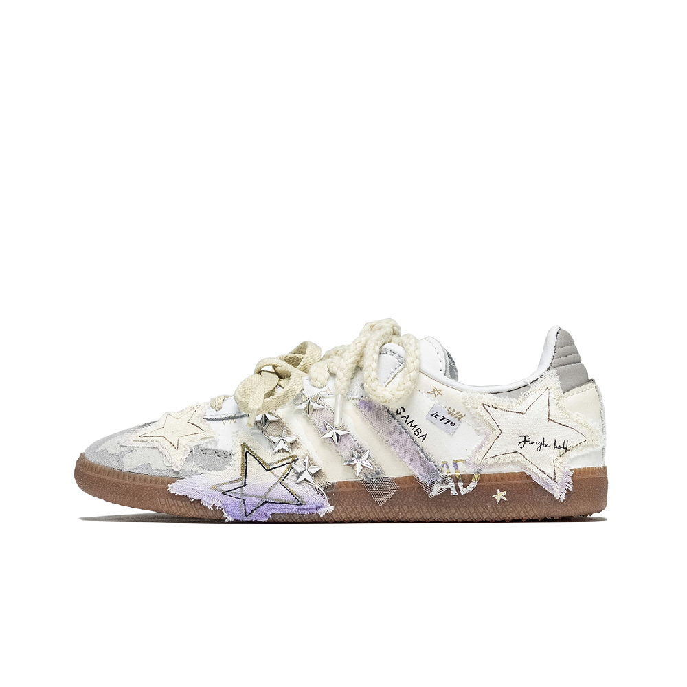 Adidas Originals SAMBA OG Anti-Slip Wear-Resistant Low-Top Skateboard Shoes Unisex Ecru