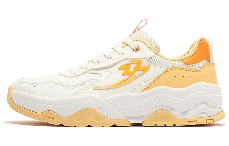 361° Durable Breathable Low-Top Skateboard Shoes Women's White Yellow