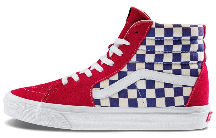 Vans Sk8 Hi Bmx Checkerboard True Blue Red