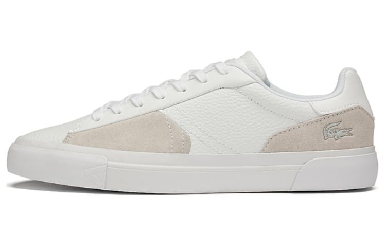 LACOSTE L006 Low-Top Skateboard Shoes Men's White Pink