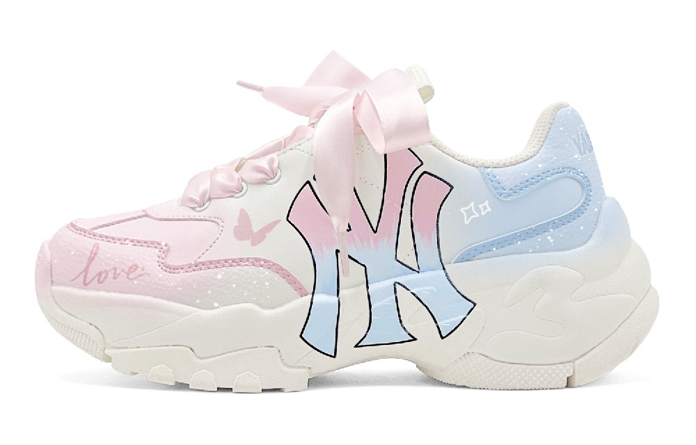 MLB Big Ball Chunky Slip Resistant Low Top Chunky Sneakers Unisex Sky Blue