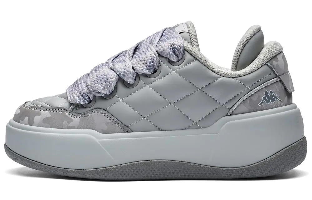 Kappa Anti Slip Wear Resistant Low Top Skateboard Shoes Women's Gray