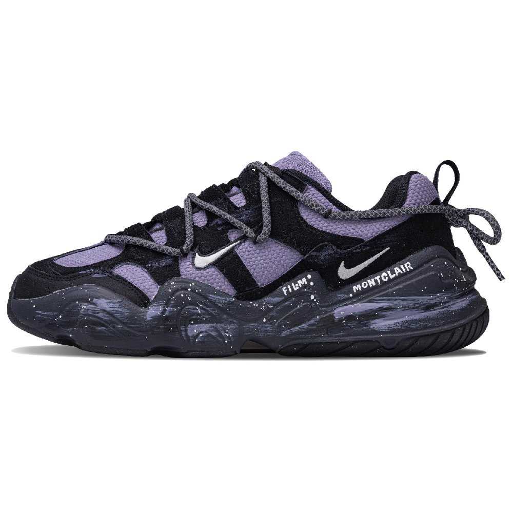 Nike Tech Hera Low Top Casual Shoes Unisex Black Purple