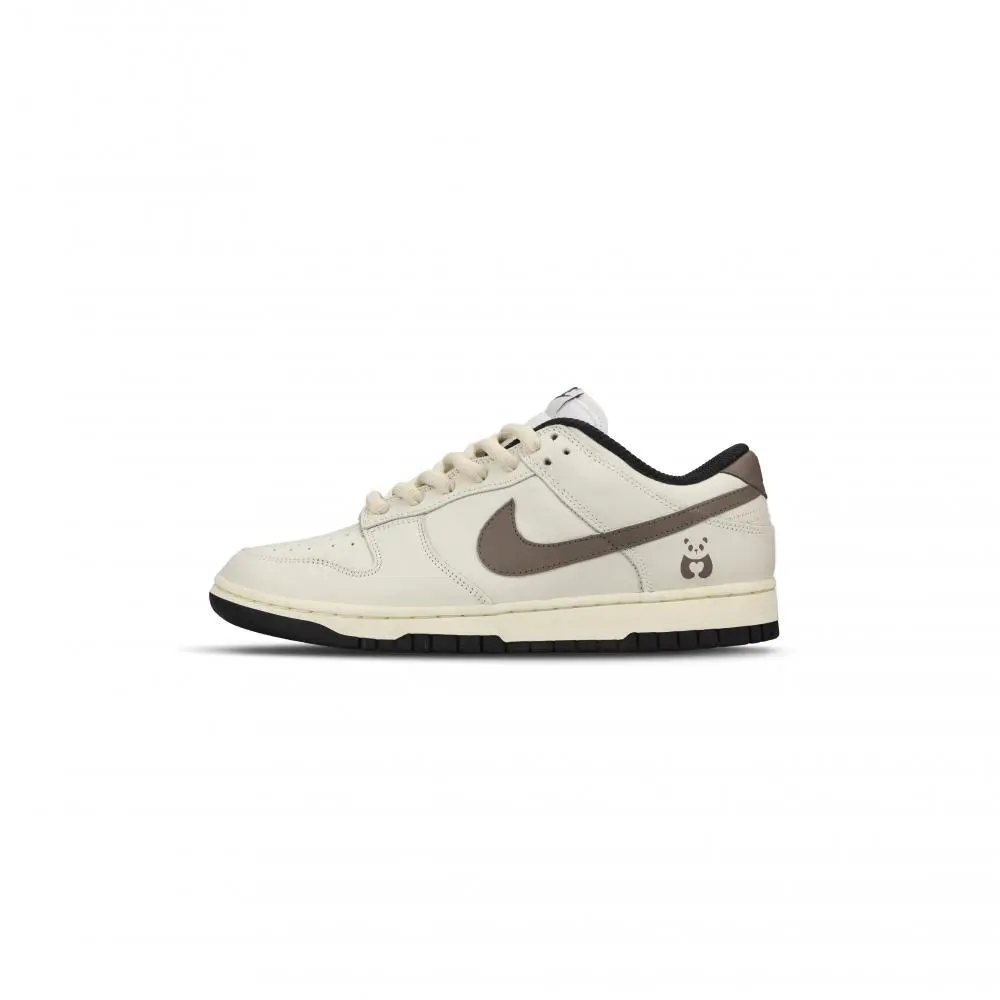 Nike Dunk Abrasion Resistant Low top Skateboard Shoes Unisex Beige Brown