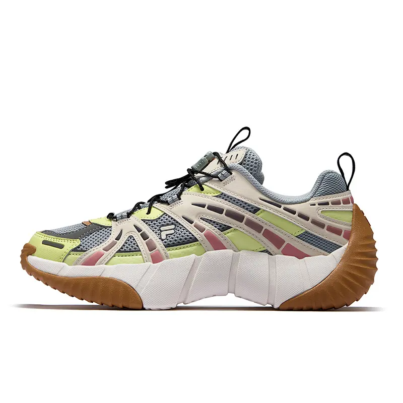FILA FUSION BONE II Spinal Bone Shoe 2nd Generation Low Top Casual Shoes Women's Mustard Yellow