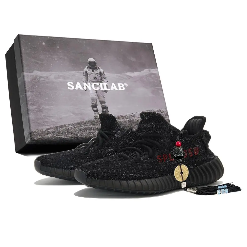 Adidas Originals Yeezy Boost 350 V2 Low top Casual Shoes Unisex Black