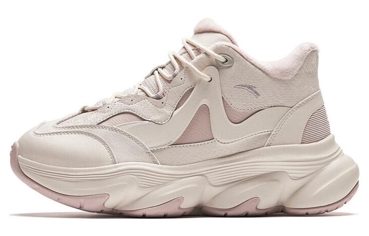 Anta Cushioning, Wear Resistant Mid Top Chunky Sneakers Women's Gray