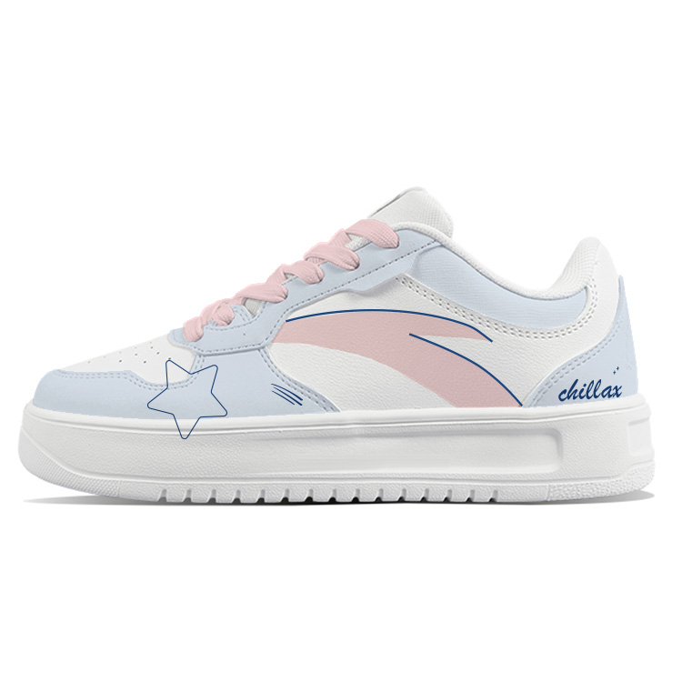 Anta Relaxed Slip Resistant, Abrasion Resistant, Breathable Low Top Skateboard Shoes Unisex Blue Pink Mismatched купить в интернет-магазине Yoocart с быстрой доставкой по России.