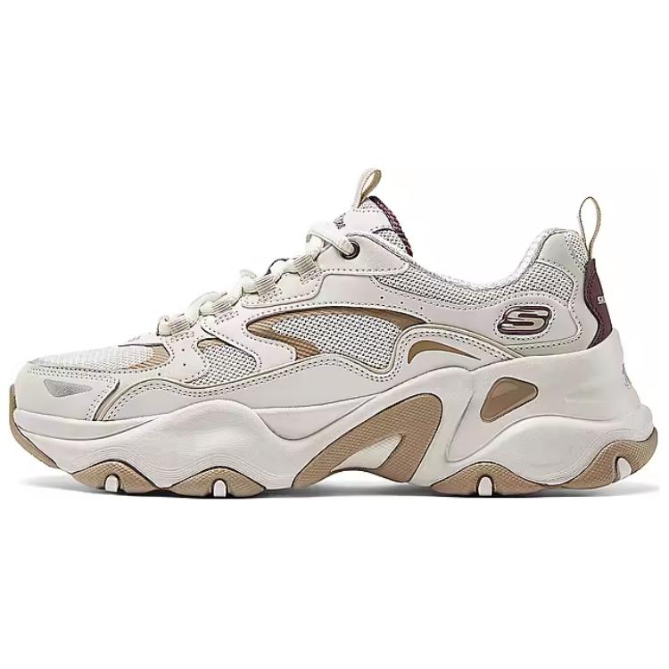 Skechers D'LITES 5.0 Low Top Chunky Sneakers Women's Beige Brown