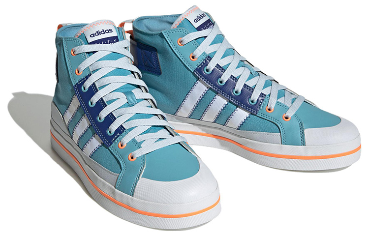 Adidas Neo City Canvas Hi 'Blue White Orange' купить в интернет-магазине Yoocart с быстрой доставкой по России.