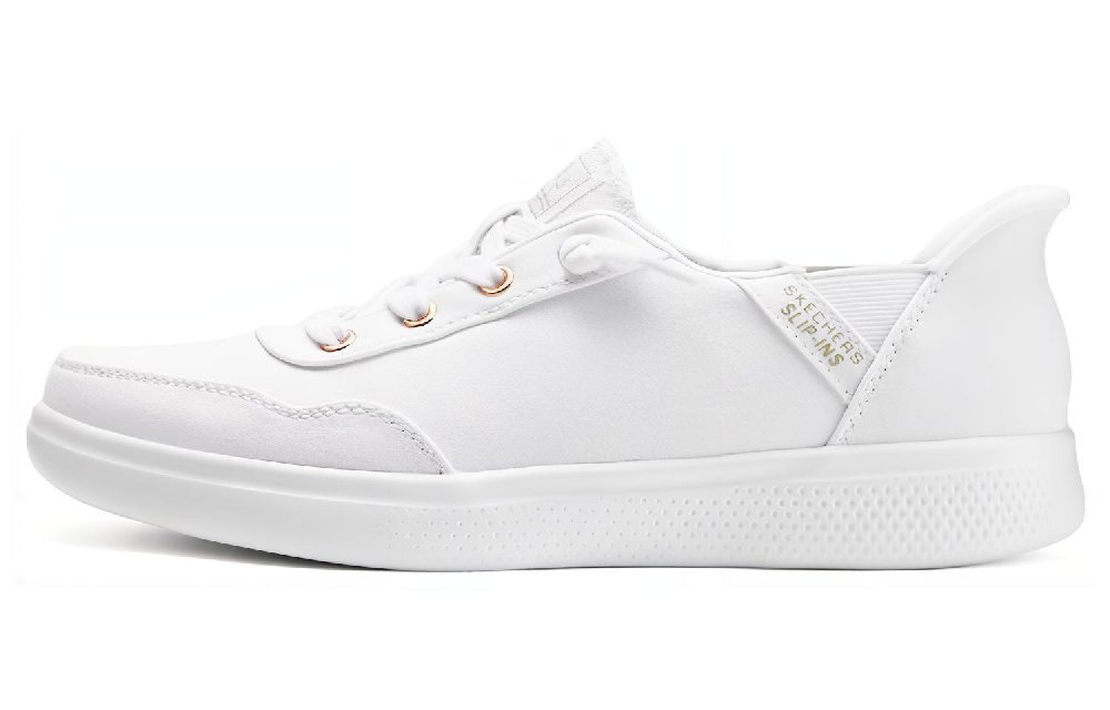 Skechers Slip Ins Hands Free Slip-Ins Anti-Slip And Wear-Resistant Coverage Low-Top Canvas Shoes Women's White
