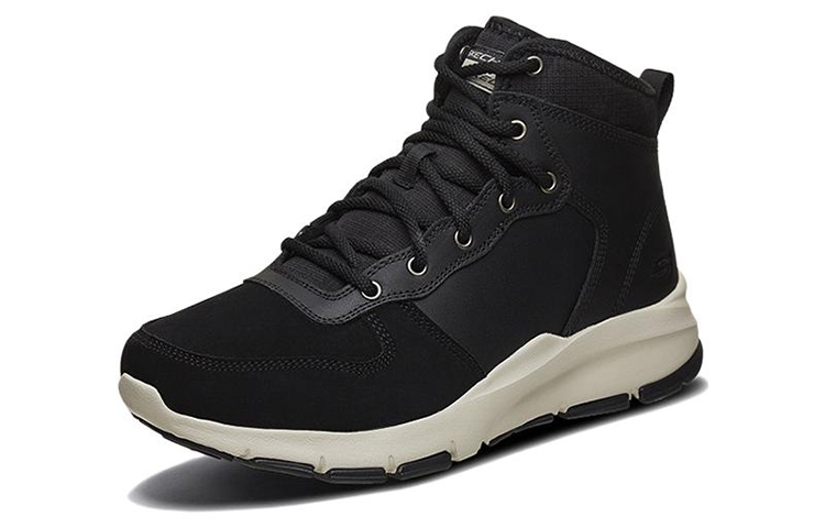 Skechers Relaxed Fit Durable Cushioning Ankle-Length Outdoor Boots Men's Black