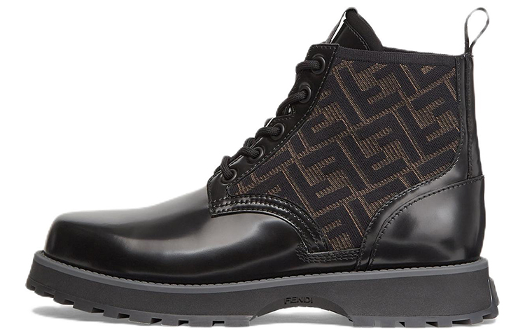 FENDI Leather Biker Boots
