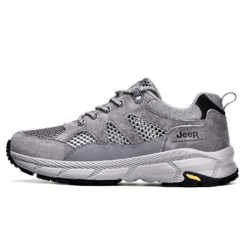 Jeep Slip-Resistant Breathable Low-Top Outdoor Shoes Men's Gray