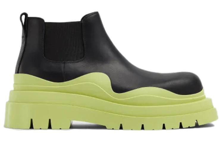 Bottega Veneta BV Tir Ankle-Length Chelsea Boots 5.5cm Men's Black Green Avocado Green