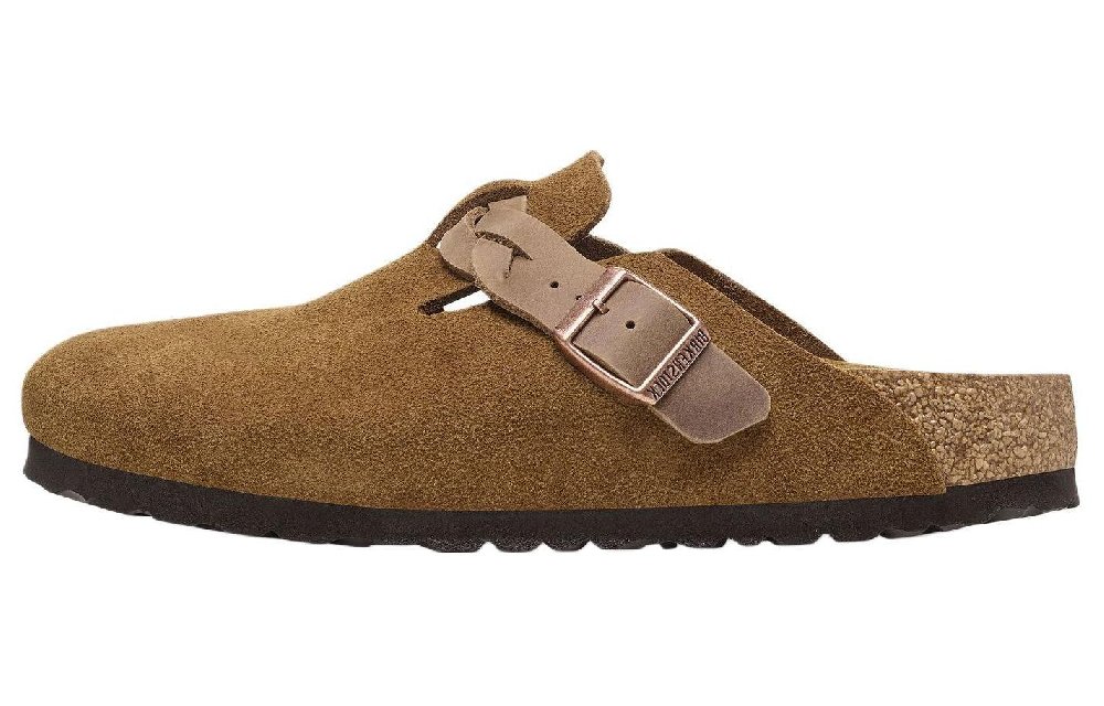 Birkenstock Boston Braided Suede Leather Narrow 'Mink' Women's