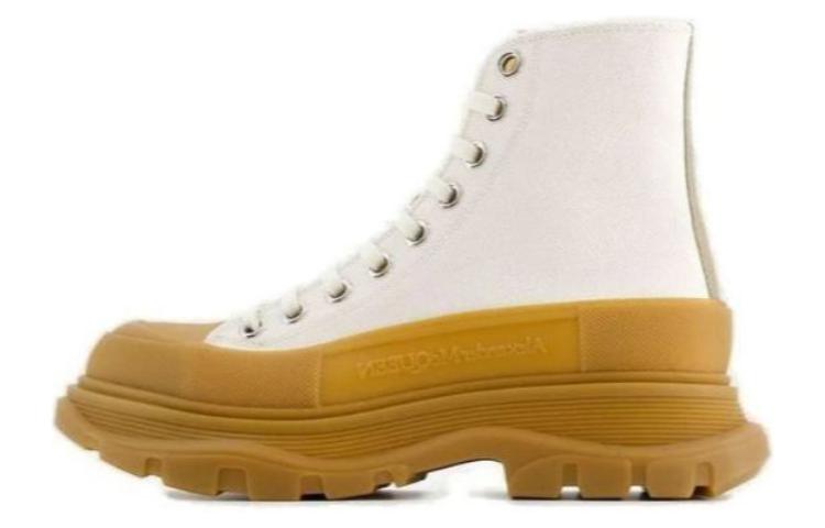 Alexander McQueen Tread Slick Ankle Boots Women's White