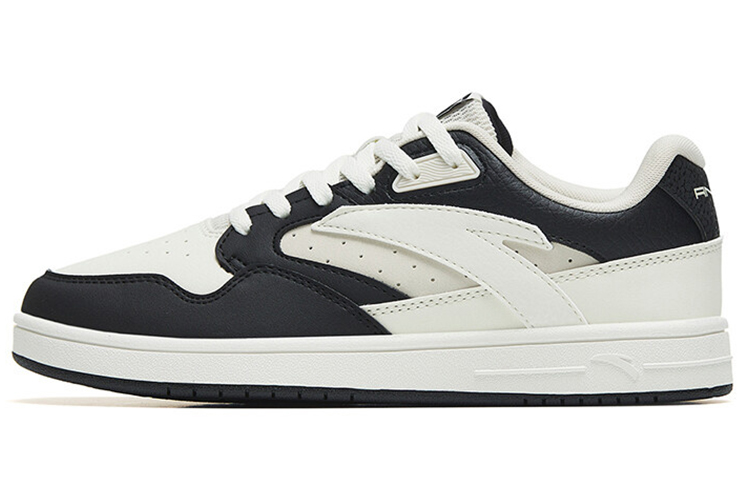 Anta Life Collection Anti-Slip Wear-Resistant Low-Top Skateboard Shoes Women's White Black Gray