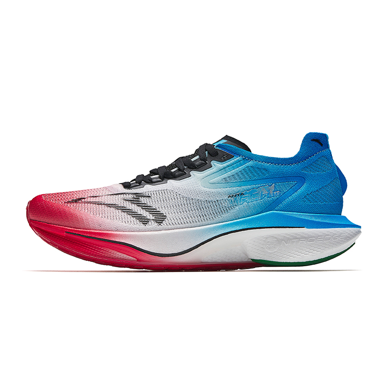 Anta Mach 4 Generation PRO Cushioned Slip-Resistant Low-Top Training Running Shoes Men's White Blue Red