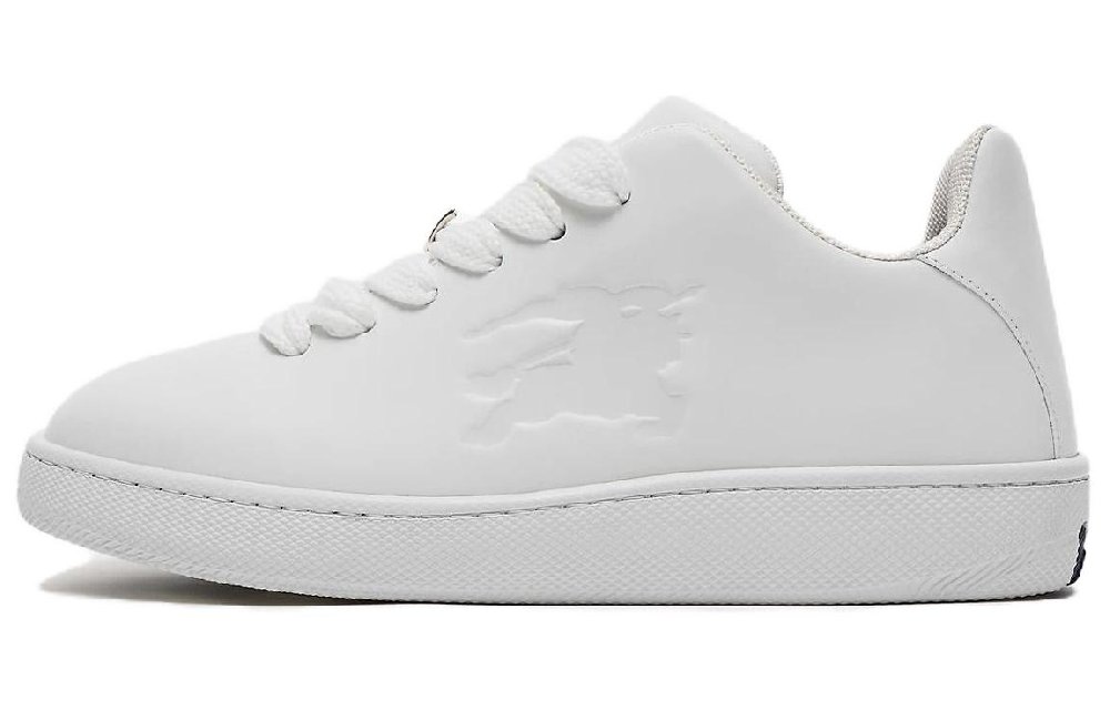 Burberry Leather Box Sneaker 'Debossed Equestrian Knight White'