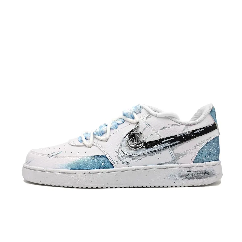 Nike Court Vision 1 Cangming's Tear Abrasion Resistant Low top Skateboard Shoes Men's Blue