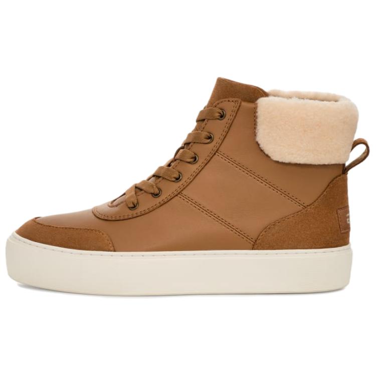 UGG Cakewalk Slip-Resistant High-Top Skateboard Shoes Women's Brown