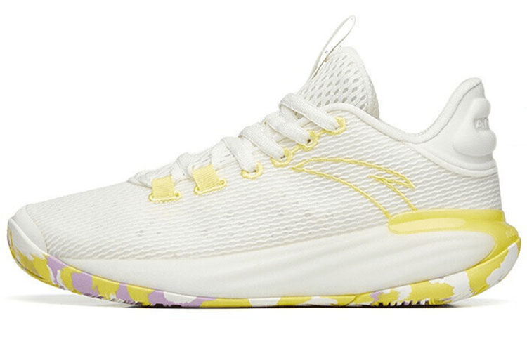 Anta Light Bubble 2 Cushioning Anti-Slip And Wear-Resistant Low-Top Performance Basketball Shoes Men's Ivory White