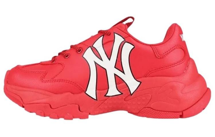 MLB Big Ball Chunky Cushioned Slip-Resistant Height Increasing Low-Top Chunky Sneakers Unisex Red