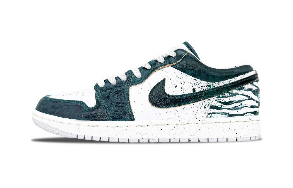 Jordan Air Jordan 1 Low Top Vintage Basketball Shoes Men's Jasper